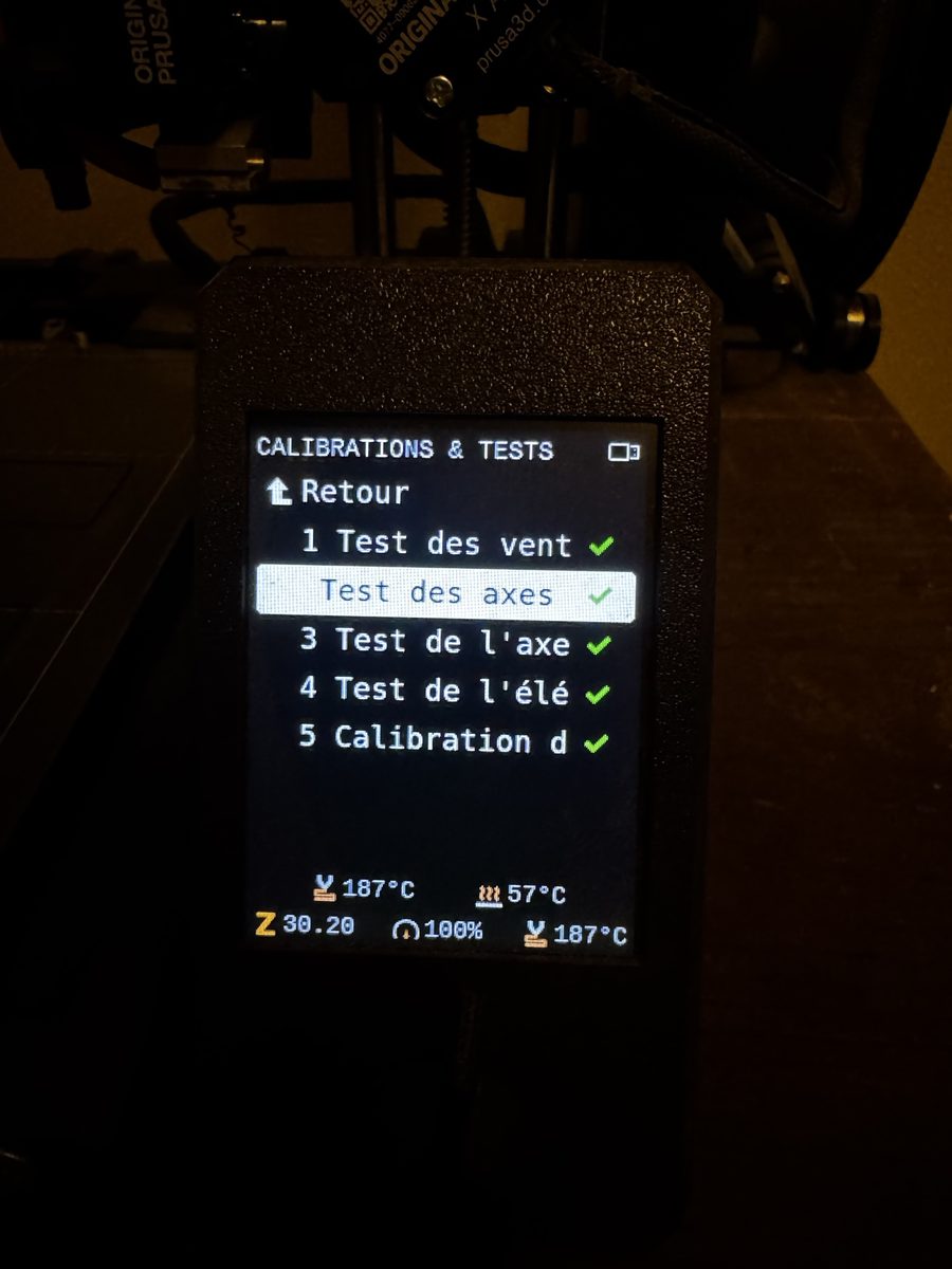 les cinq tests de l'assistant : tous réussis.